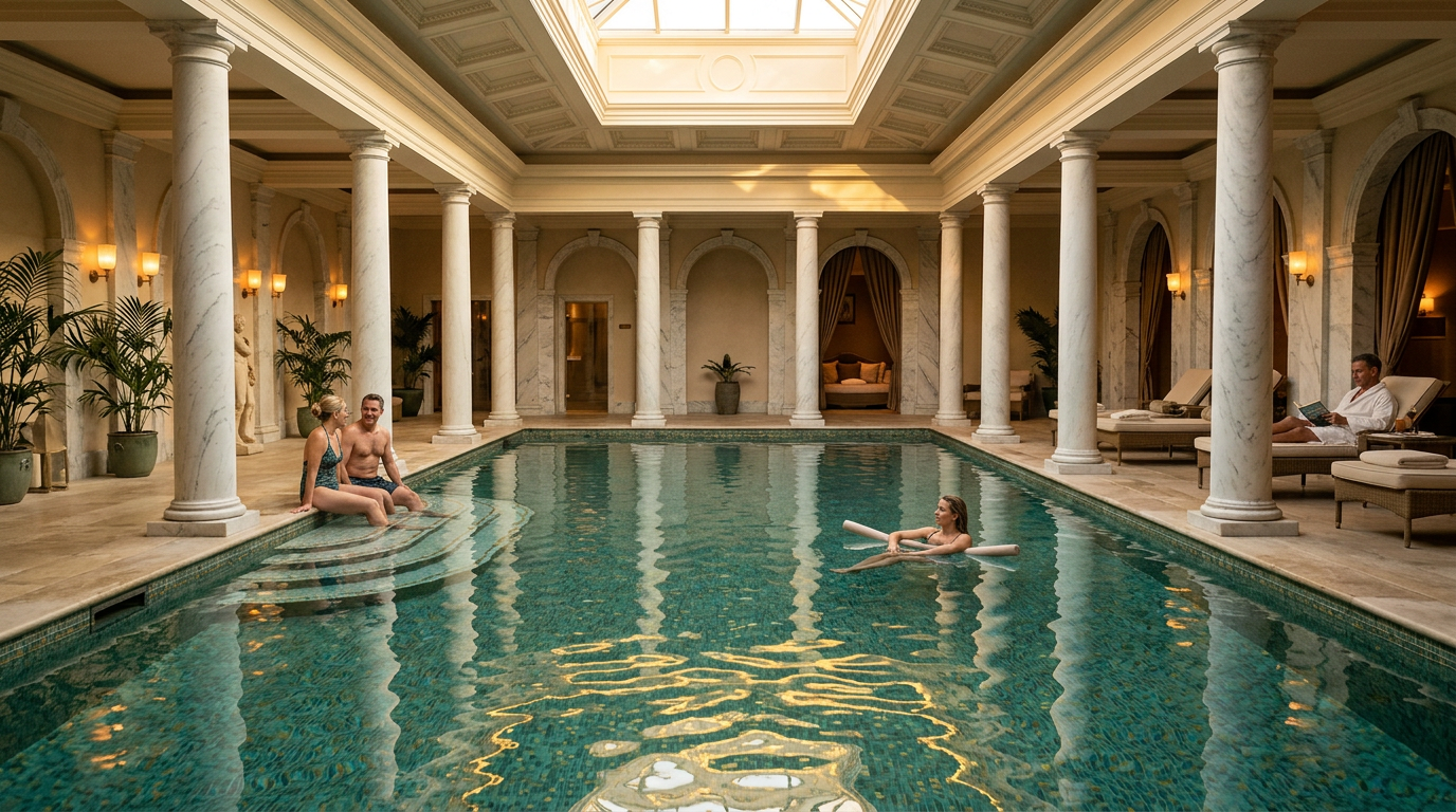 Luxury indoor spa and pool